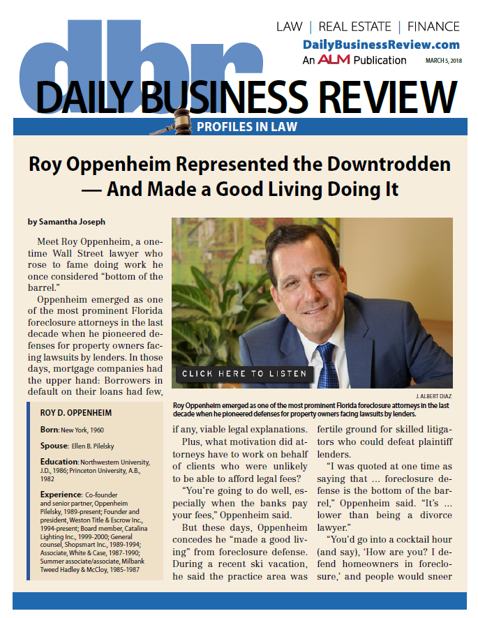 Roy Oppenheim DBR 2008 Recession